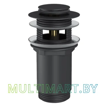Умывальник Lauter 21674B (клапан 21190B + сифон 21635B, черный матовый) картинка 3